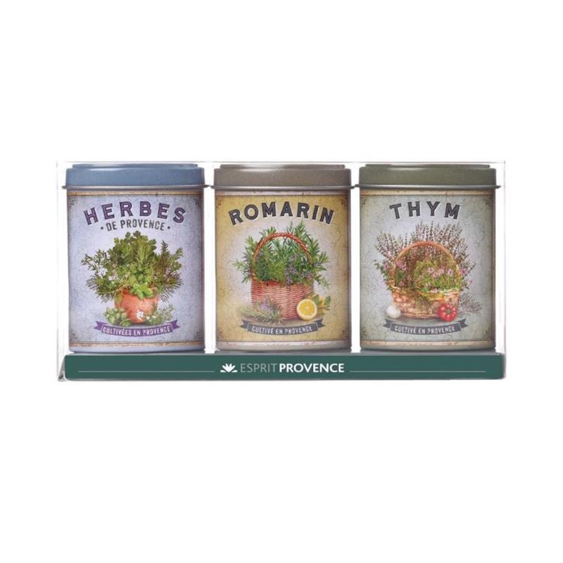 Coffret 3 boîtes d'herbes